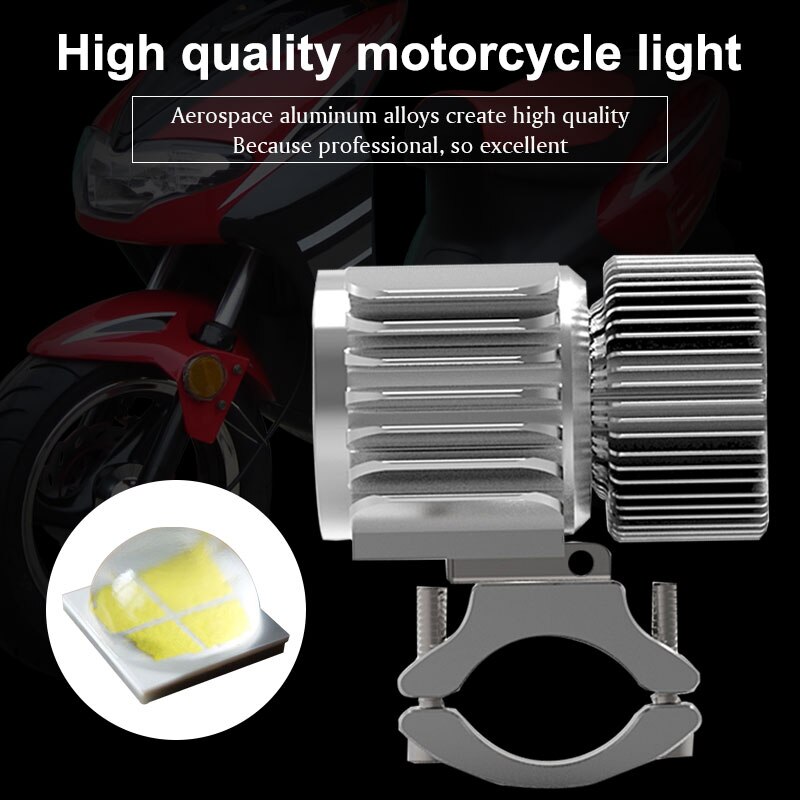 Apmatauto 1x LED Car External Headlight 18W 15W 10W 6W White High/Low Motorcycle DRL Headlamp Spotlight Drive Fog Spot Lights