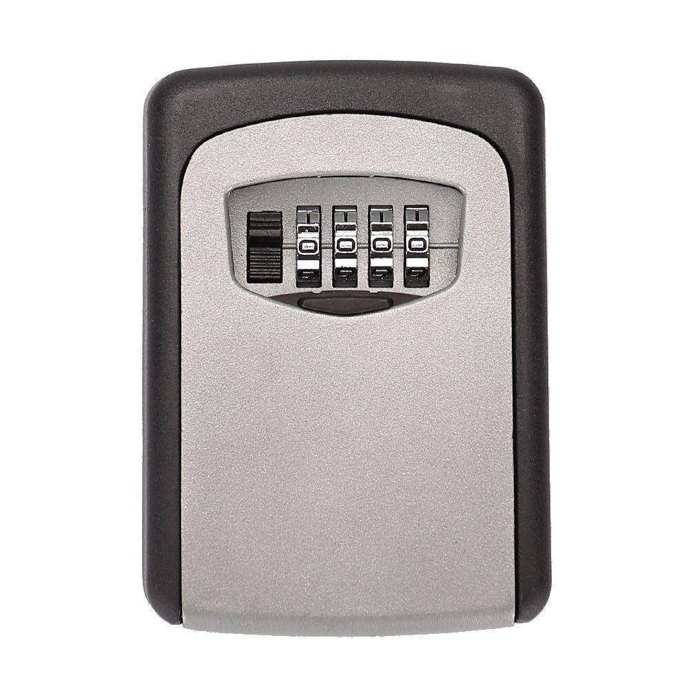 Wall Mount Key Lock Safe box 4-Digit password Weather Resistant Steel for Indoors or Outdoors Holds up to 5 Keys