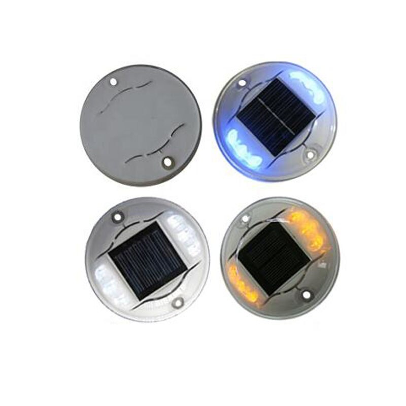 2 Unit/Pack, IP68 Led Reflecterende Solar Bestrating Markering Voor Rijbaan Veiligheid, Solar Road Stud