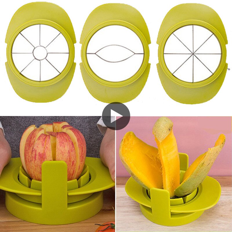 3 st Apple Snijmachines Apple Slicer Mes Tomaat Snijden Mango splitters Gesneden Corers tool cut fruit groente gereedschap