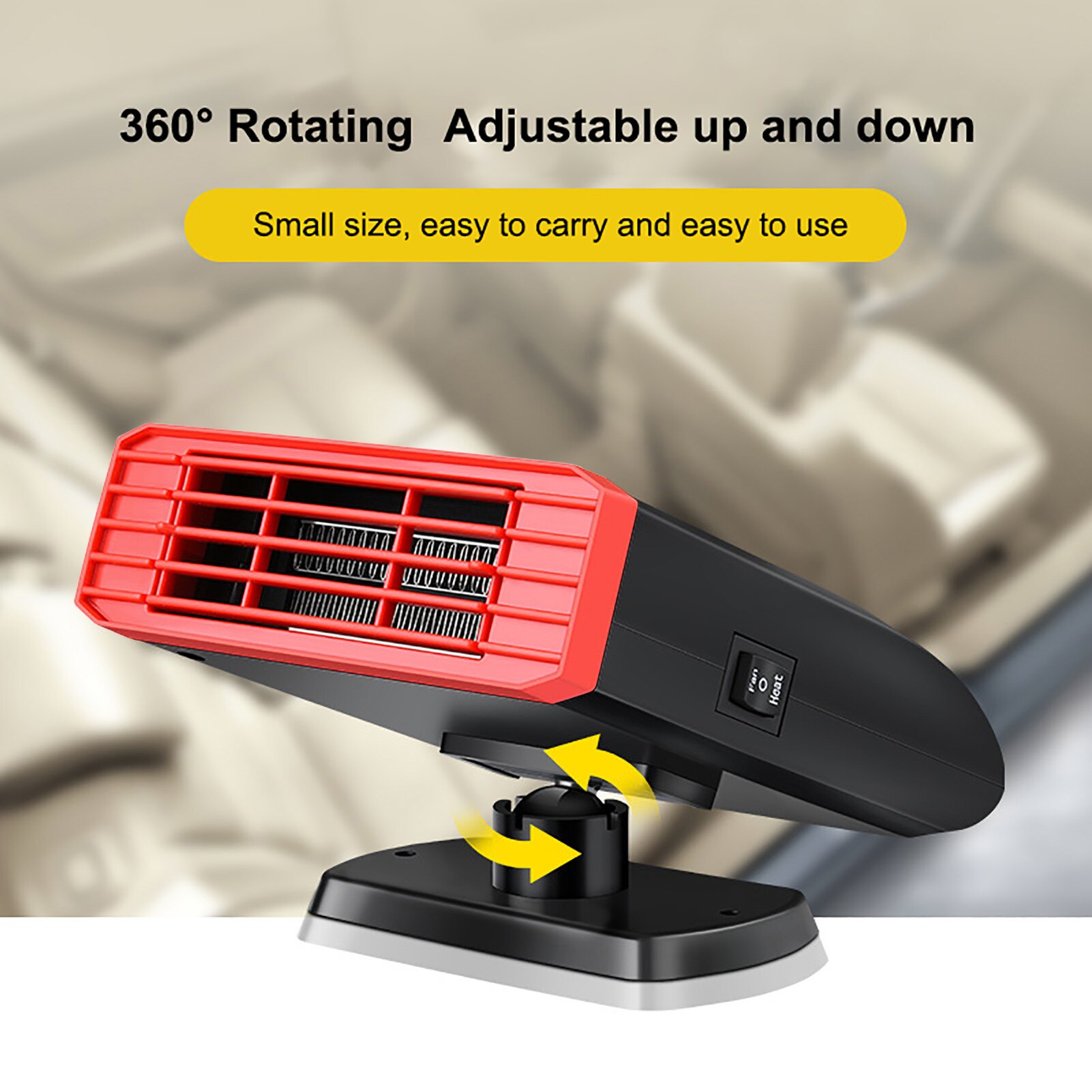 12V/24V 150W Car Vehicle Cooling Fan Warm Heater Windscreen Demister Defroster 2 In 1 Portable Auto Car Van Heater
