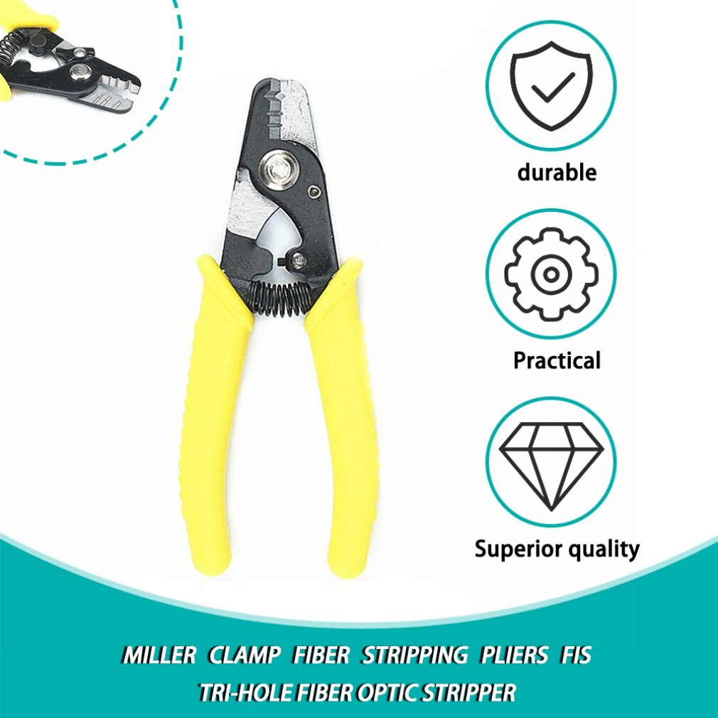 Miller Clamp Fiber Stripping Pliers Fis Tri-hole Fiber Optic Stripper Three Hole Fiber Optic Stripper Miller Wire Stripper Adult