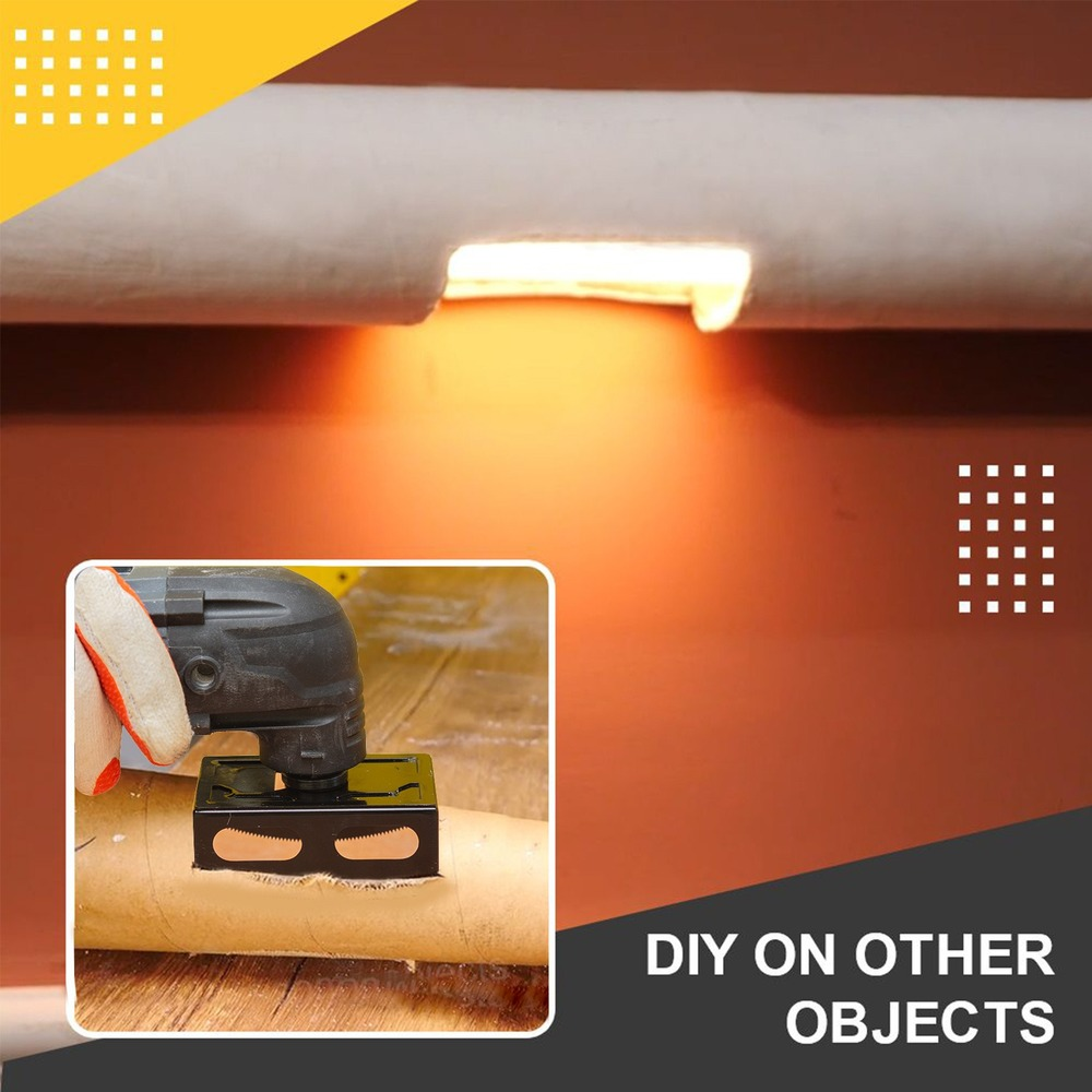 Square Slot Cutter Woodworking Square Hole Cutter Saw Tool Gypsum Board Slotter Drill Bit Hole Puncher Woodworking Tools