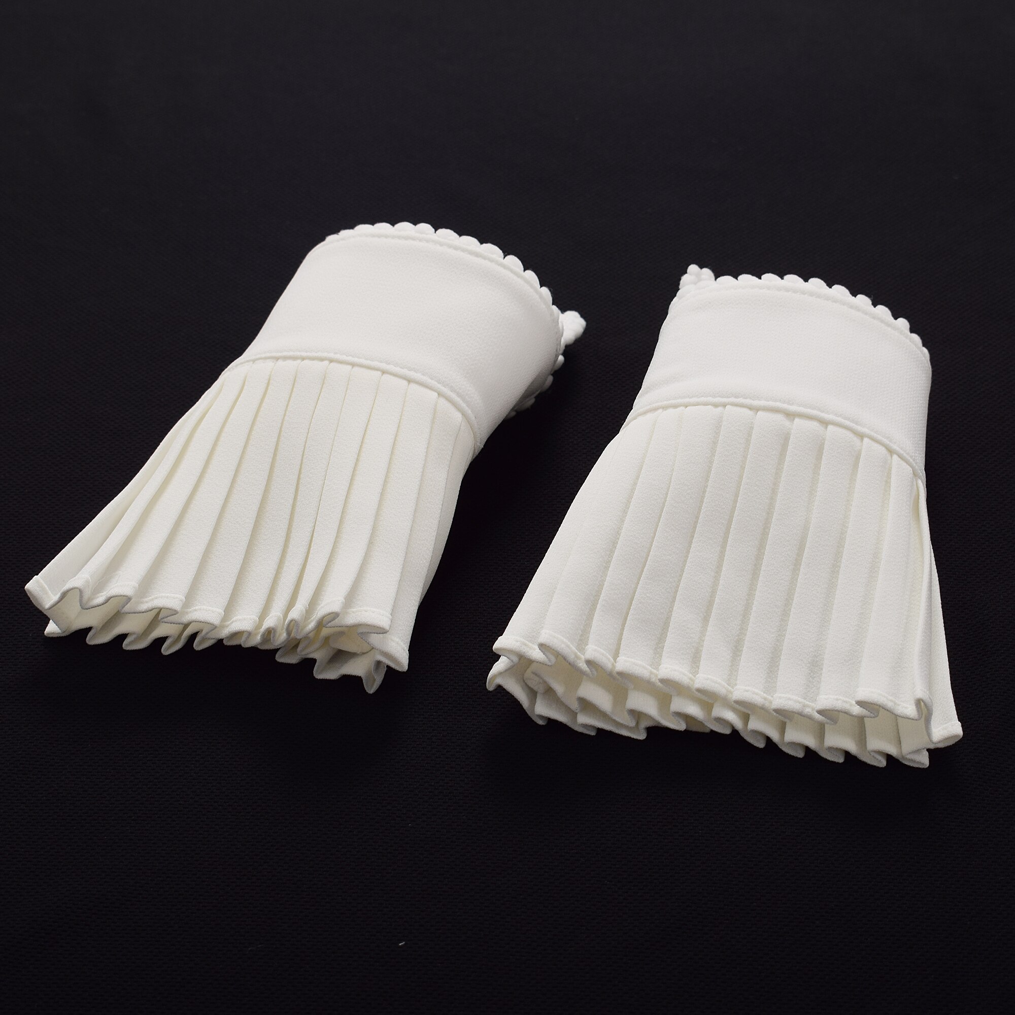 Retro victoriano Ruffled muñequeras guantes carnaval disfraz de de Halloween accesorio