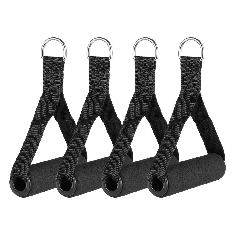 Garneck 4 Stuks Enkele Handgrepen Met Karabijnhaak Clips Handvat Oefening Handgrepen Voor Weerstand Buis Oefening Sterkte Trainin