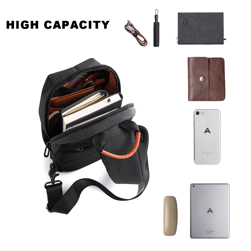 Tangcool Mode Mannen Messenger Bag Mannen USB Opladen Man Borst Bag Pack Anti Diefstal Schouder Crossbody zakken voor Tiener