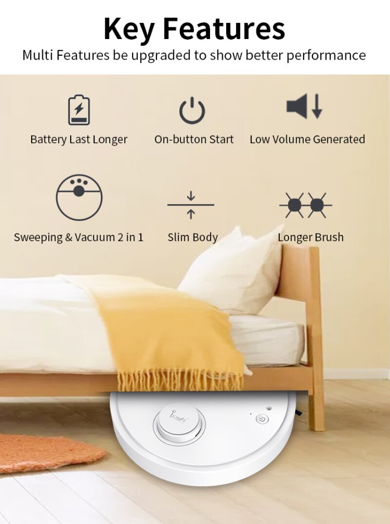 Smart Vacuum Cleaner Robot Vacuum Cleaner Map Navigation Suction Smart Memory Sweeping Robot With Mopping Function