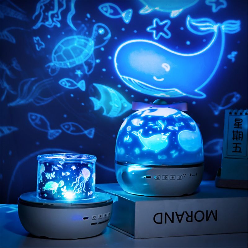 6 Patterns LED Projector Star Moon Night Light Sky Rotating Nightlight F3ME