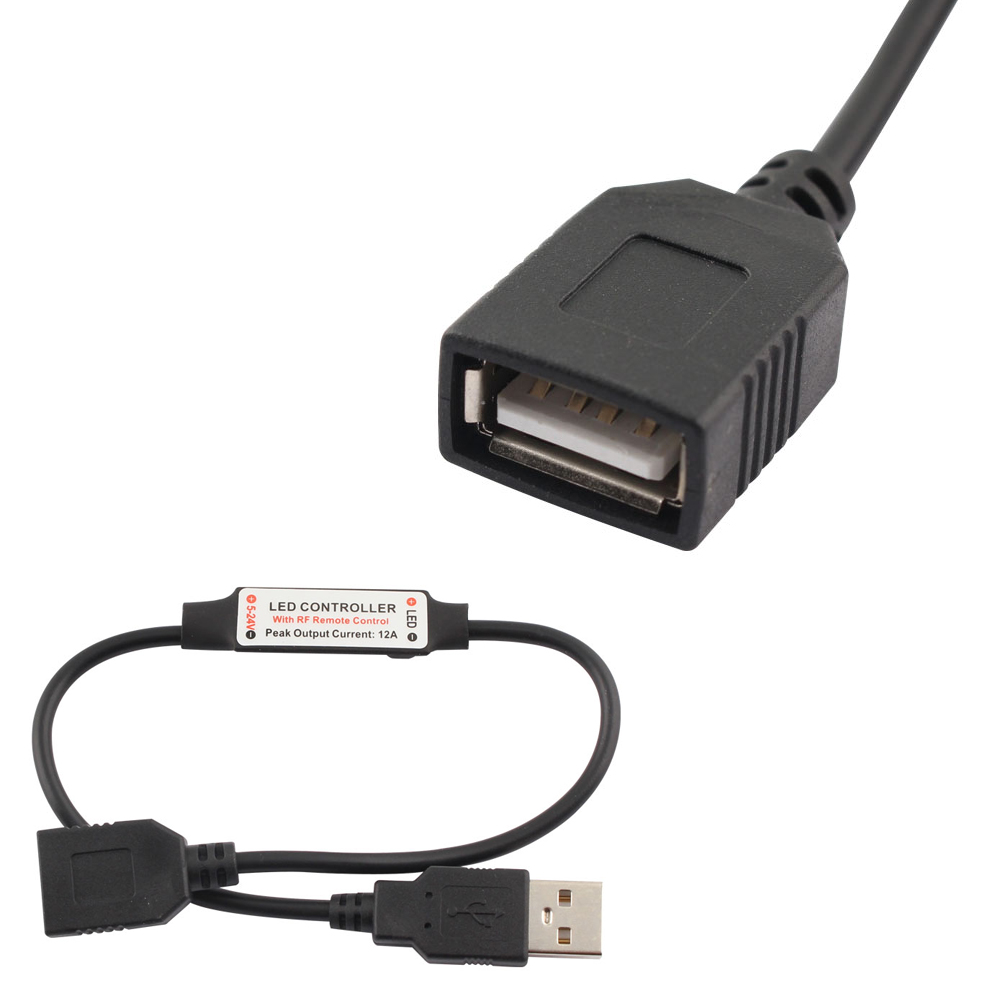 Mini LED Strip Controller RF 11 Taster - 72W 12V - til 5050/2835 Ensfarvede LED Strips