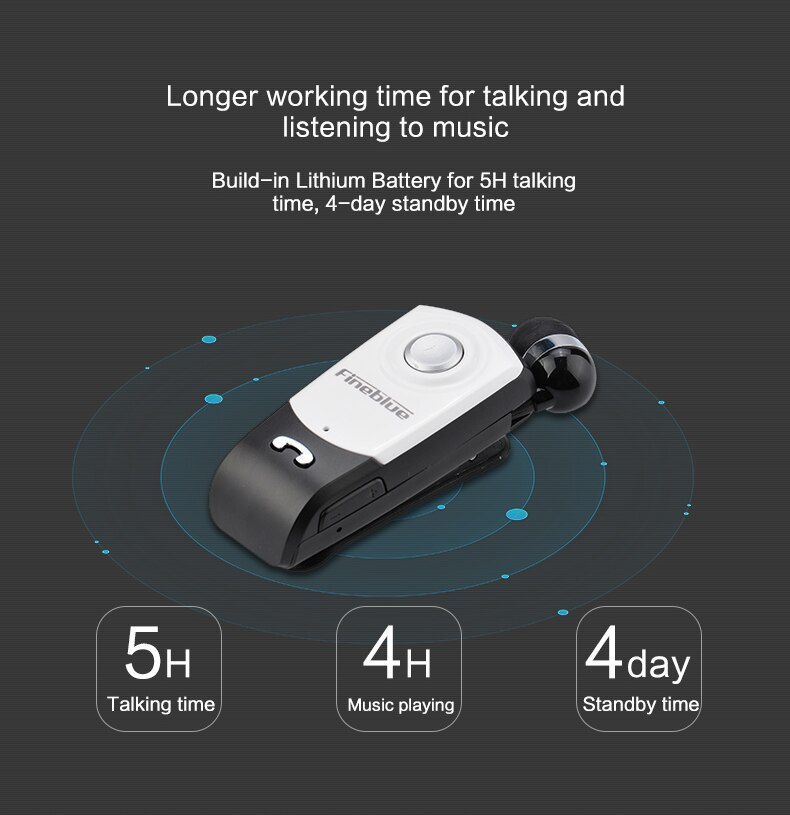 FineBlue F960 Mini Bluetooth Earbuds - Wireless Noise Cancelling Headset with Vibration for Mobile Calls