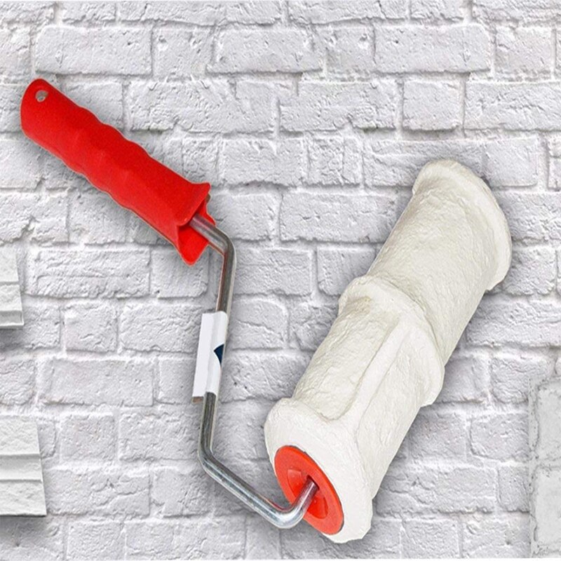2 uds, rodillo de pintura decorativo, herramientas de pintura con patrones para pared, sello de PROTECCIÓN DE GOMA, rueda de cerámica texturizada de poliuretano