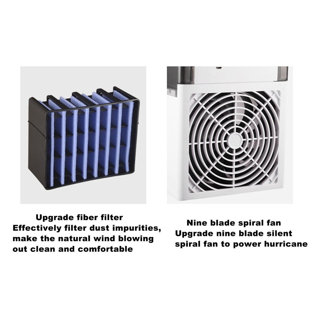 Mini Air Conditioner Air Cooler Fan 7 Colors Light USB Portable Air Conditioner Sterilization isinfection Air Cooling Fan