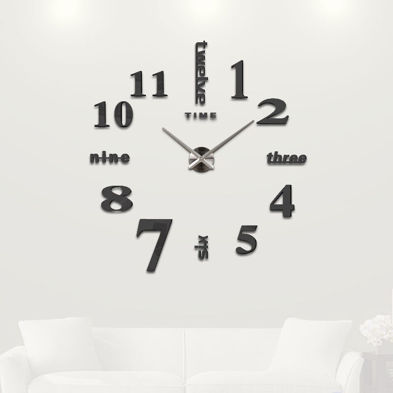 Home decoration Quartz Home Decoration big wall clock modern 3D DIY large decorative wall clocks watch wall unique: D S