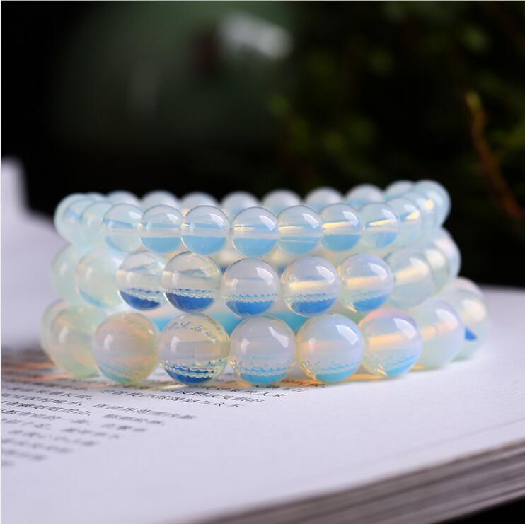 Uomini braccialetto pietra di luna naturale Braccialetto di Pietra Naturale di una coppia Nero Borda il Braccialetto pietra di luna Corona branello Dei Monili Del Braccialetto