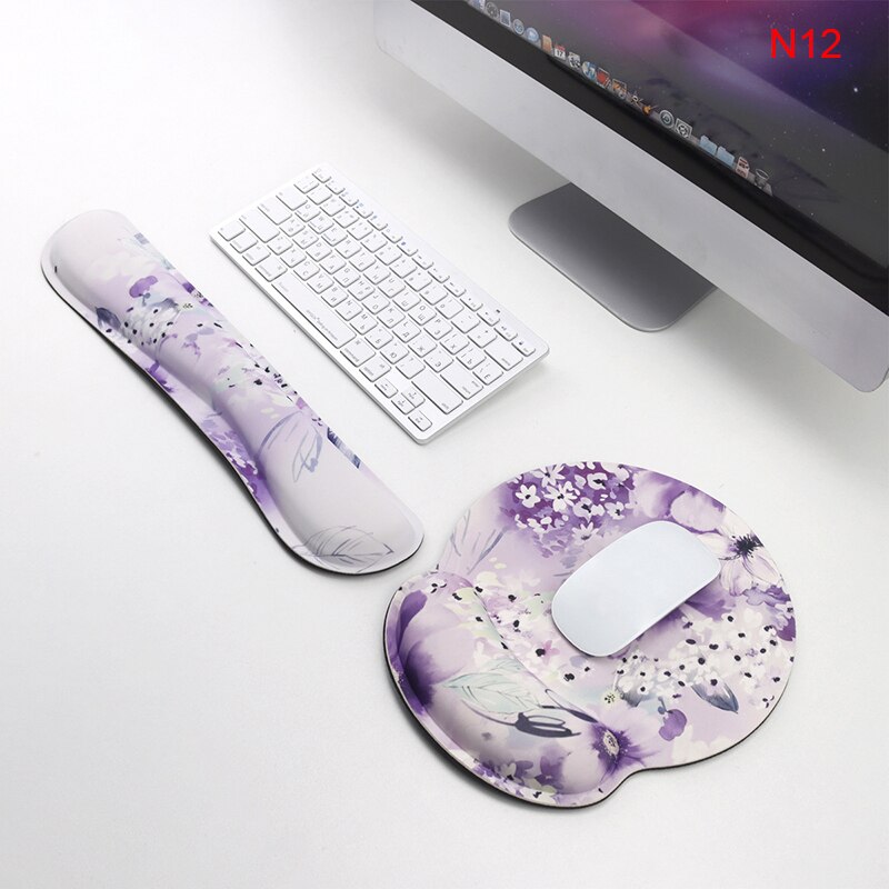 1Pc Keyboard Wrist Rest Pad Mouse Keyboard Wrist Rest Support Pad Set Ergonomic Wrist Cushion Support With Memory Foam: N12