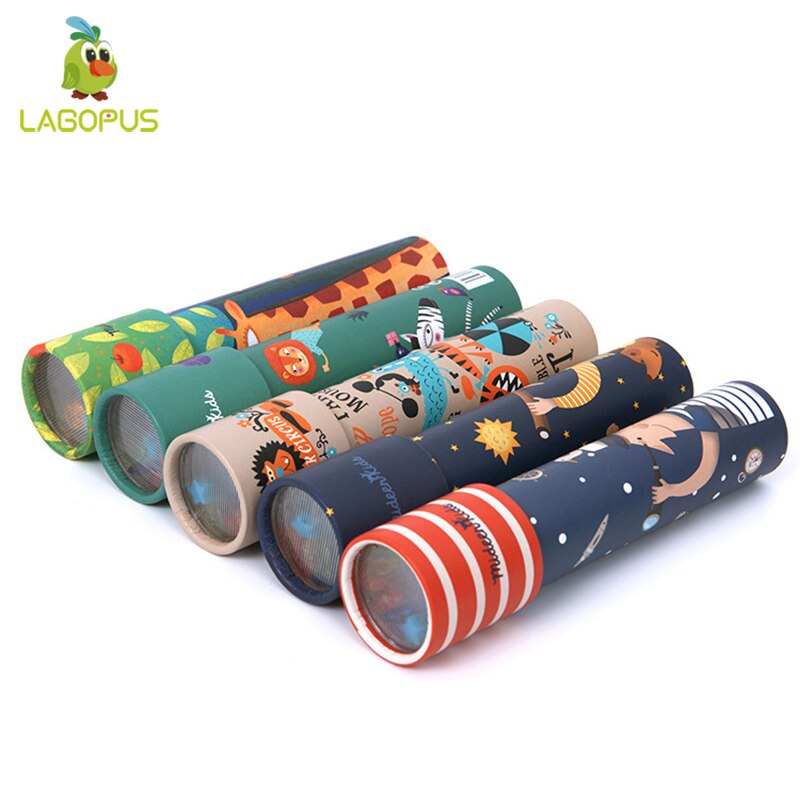 1 stück Gelegentlich Senden Kinder Cartoon Tier Kaleidoskop Vielzahl Prisma Bunte Welt Bildungsvorschul Wissenschaft Spielzeug Kinder