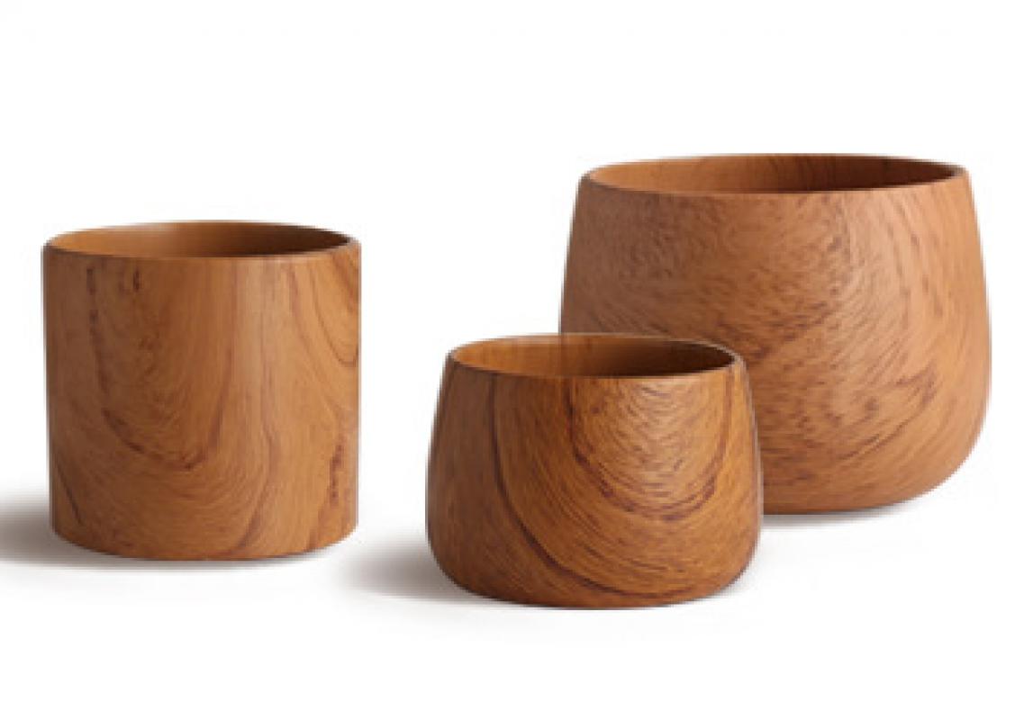 Modern Wood Grain Flower Pot Ceramic Pots For Plants Succulent Pot Cactus Planter Pots Container Bonsai Decorative Planters