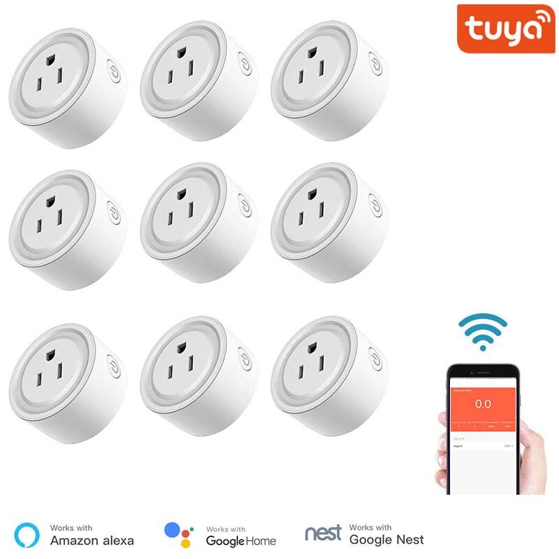 Wireless Remote Voice Control WiFi Smart Plug US Adapter Power Energy Monitor Outlet Timer Socket For Alexa Google Home Hao Deng