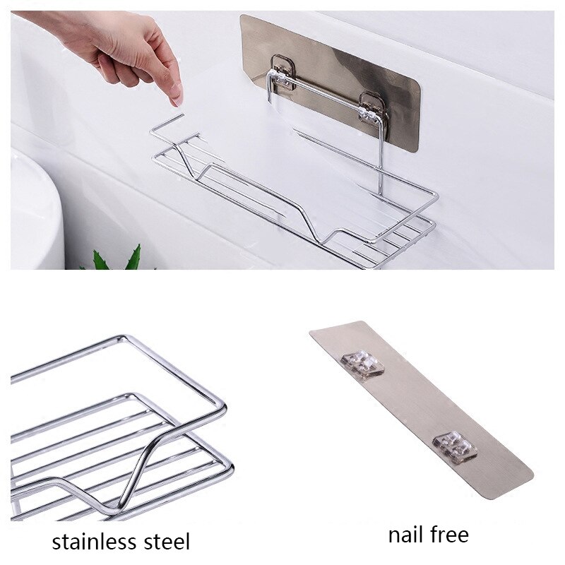 Badeværelseshylde hjørne opbevaringsstativ organizer brusevægshylde med sugekop køkken badeværelseshylder