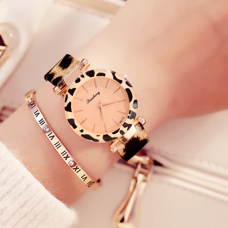 Kvinder ure billige leopard print læder dame armbånd ur casual quartz armbåndsure ur relogio feminino