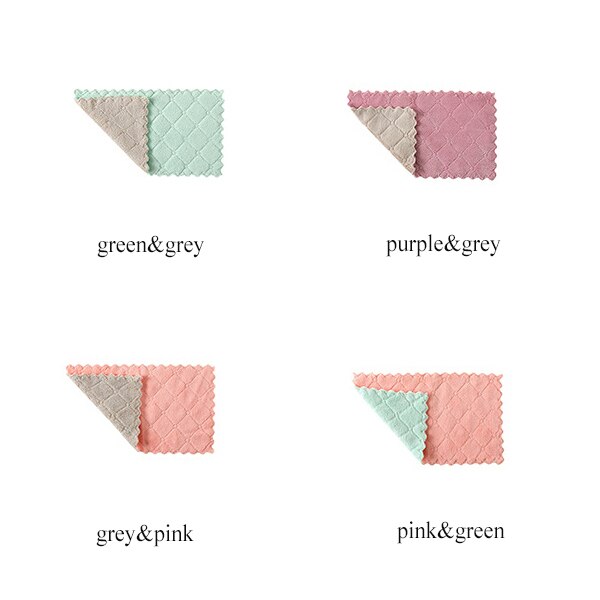 Absorbente de trapo de cocina paño de microfibra cocina plato paño de toalla absorbente trapos de limpieza para lavar los platos de algodón trapos para Cocina: 1pc random