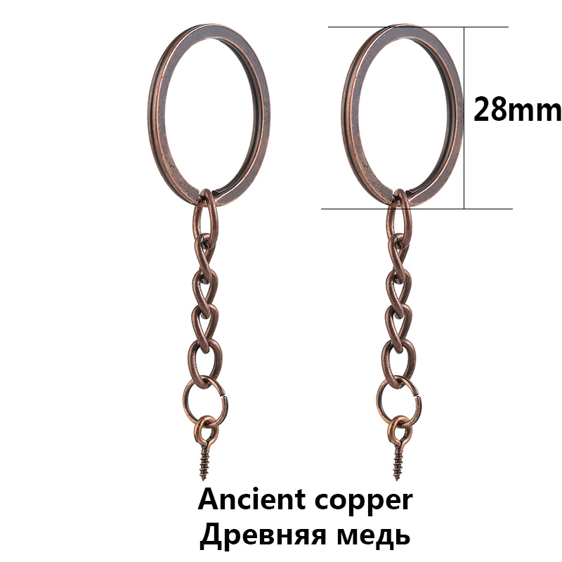10pcs Screw Eye Pin Key Chain Key Ring keychain Bronze Rhodium Gold Color Keyrings Split Rings With Screw Pin Jewelry Making: Silver