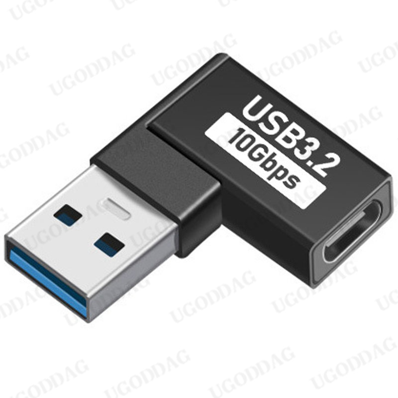 OTG Adapter USB 3.1 Type C Female To USB 3.0 Male Converter 10Gbps Type C to USB 3.0 90 Degrees Angled OTG Connector: Other
