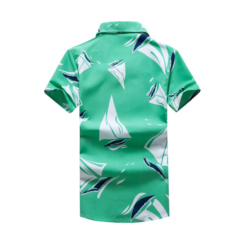 Sommer mænds løs trykte t-shirt hurtigtørrende strandtøj polo collar afslappet kortærmet t-shirts toppe til mænd