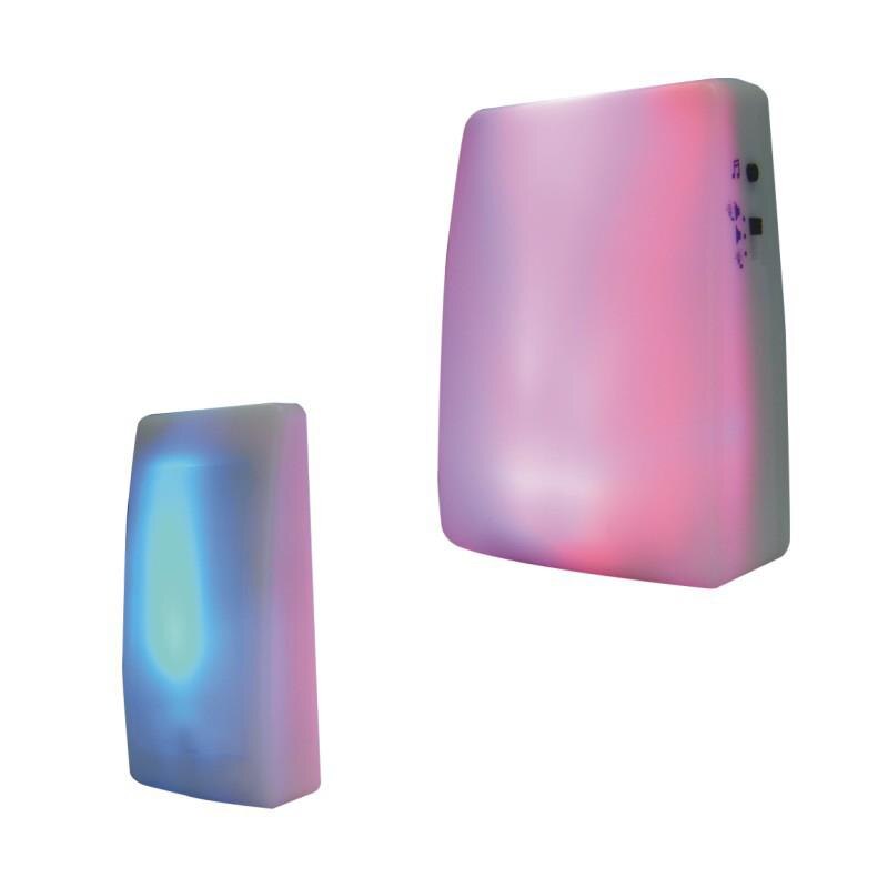 Timbre de puerta inalámbrico para personas mayores/Sordos, Sensor de movimiento, impermeable, con luces de 7 colores y música para el hogar