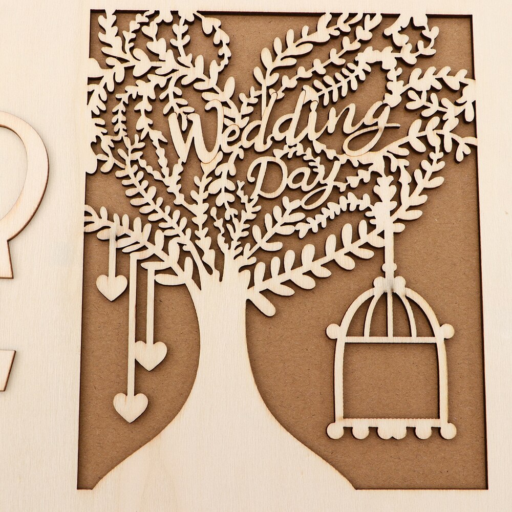1PC Wedding Guestbook Hollow-out Guest Sign-in Book Craft Notebook for Proposal Wedding