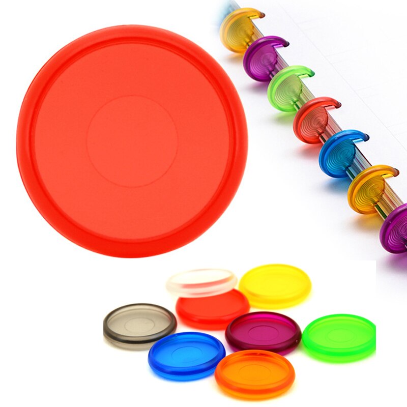 24mm przezroczysty kolor plastikowy pierścień klamra 360 stopni składany plastikowy dysk Notebook wiążące pierścień luźne liść klamra biuro