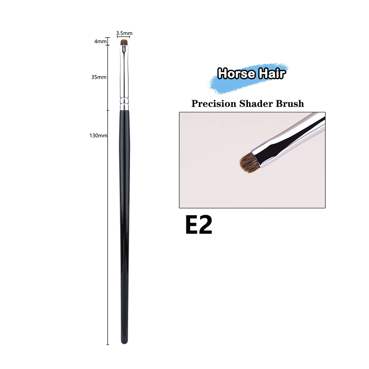 Pequeños pinceles de maquillaje Smoky Liner, delineador de ojos, brocha para difuminar, brocha de maquillaje para difuminar, pelo de caballo, sombra de ojos, brocha para difuminar