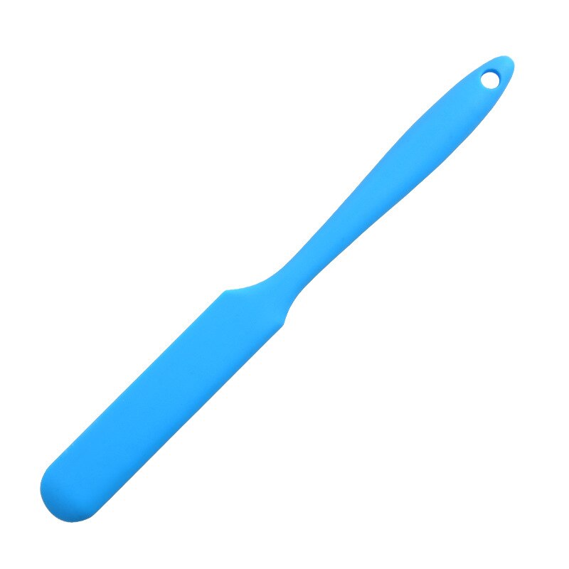 Colorful Good Silicone Scraper Long Scraper Butter Knife Scraper Cake Making Accessories Baking Scraper Tool Cake Scraper Tool: Blue