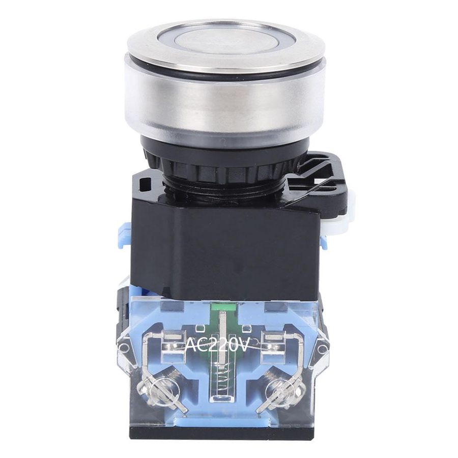 Push button switch, AC220V switch Push button, push button start switch, without accessories for light industrial: Reset