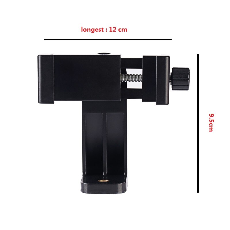 MEUYAG Universal Smartphone Tripod Mount Adapter Phone Clipper 360 Rotation Holder with 1/4 Nut Screw Hole For iPhone Android