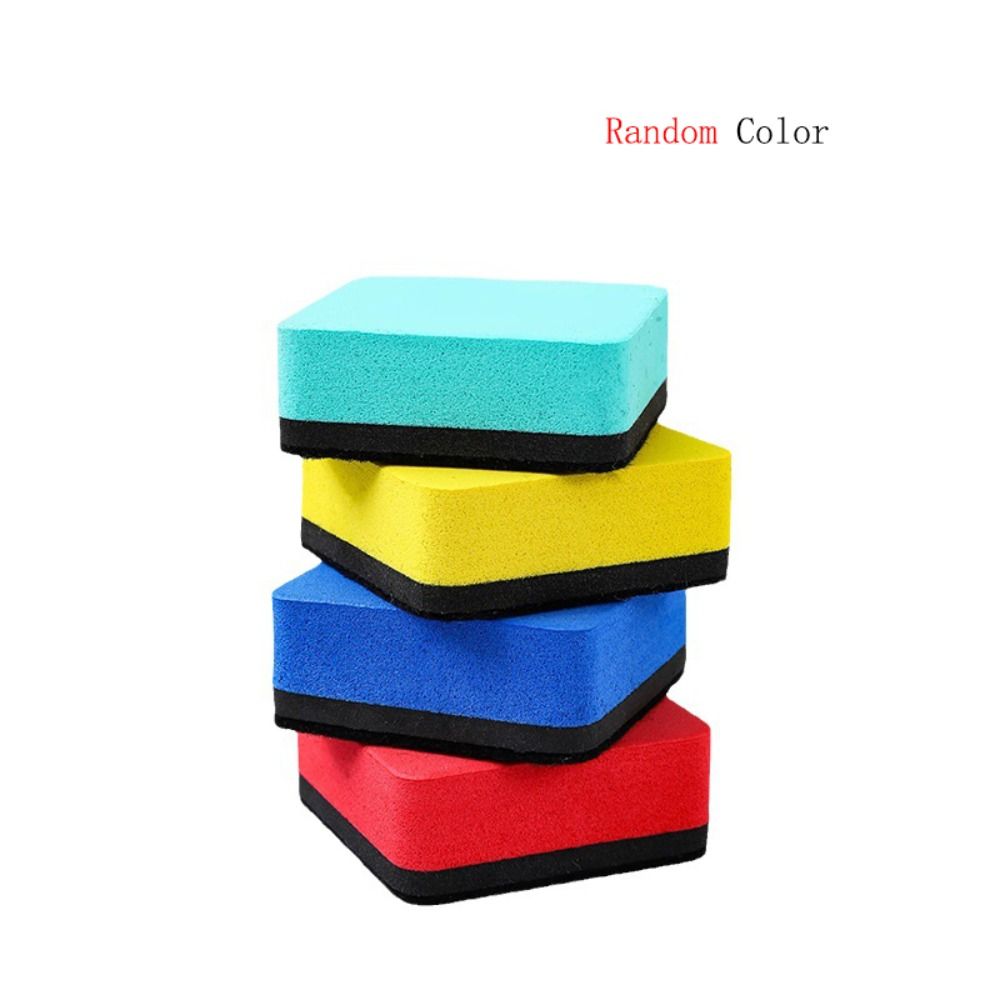 2 stuks duurzame magnetische whiteboard gum vierkante tweekleurige schoolbordreinigers EVA vilt schoolbord veeg kinderen: WHITE