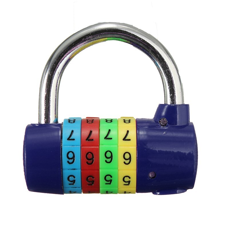 MTGATHER Resettable Digit Number Code Password Combination Padlock Security Safety Lock Top: BLUE