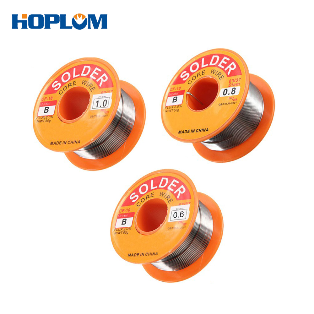 Soldeerdraad 0.6/0.8/1.0mm 63/37 vloeimiddel 2.0% 45ft tin lood tin draad gesmolten hars kern soldeer soldeerdraad rol soldeergereedschap