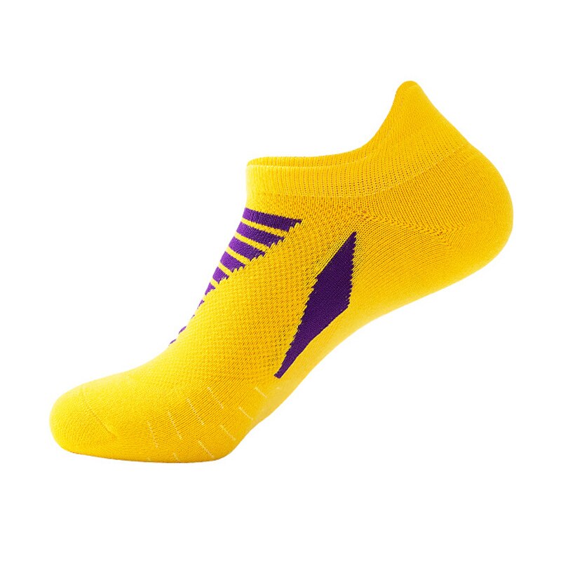 Calcetines atléticos de nailon para hombre, medias deportivas de secado rápido, transpirables, para exteriores, baloncesto, bicicleta, correr, Verano: Yellow