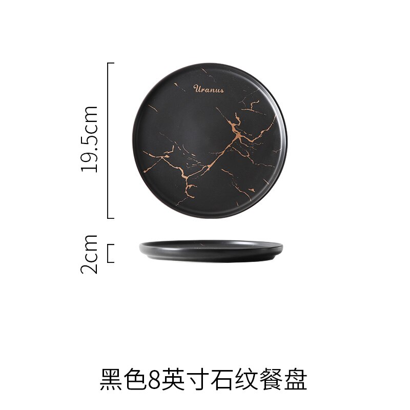 Steak Plate Western Food Plate Household Ceramic European Style Steak Knife And Fork Plate Set: Light Green