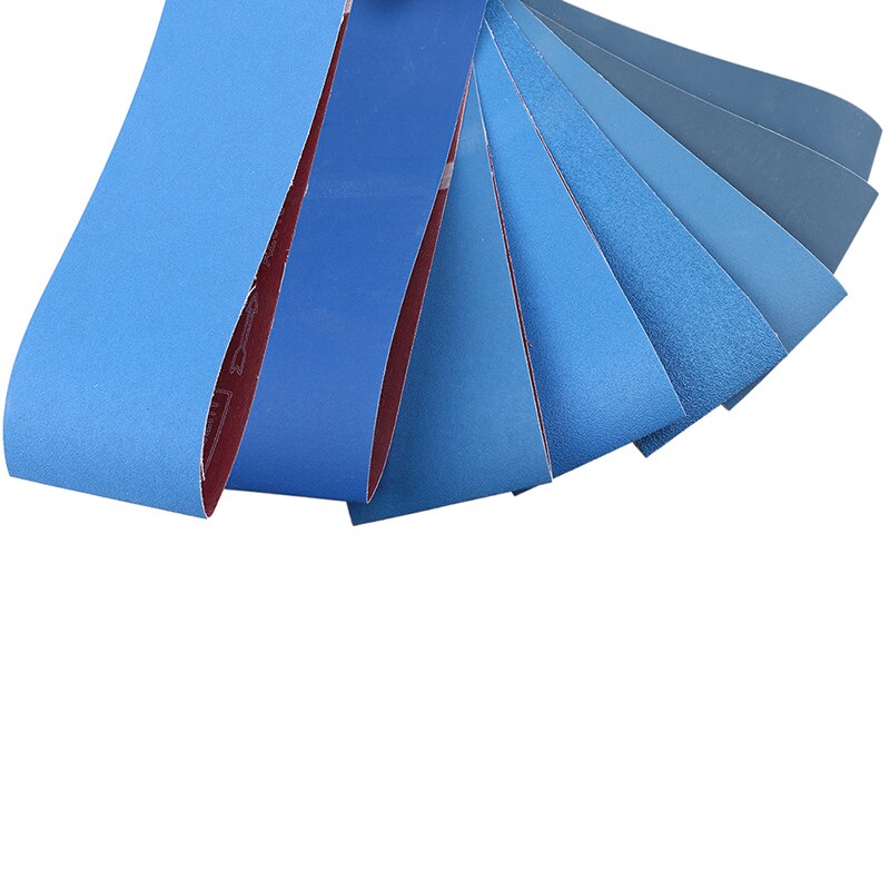 Bandes abrasives en Zirconium, 8 pièces, 80/120150/180/240/320/800/1000 grains, bandes de papier de verre combinées, 100x915mm