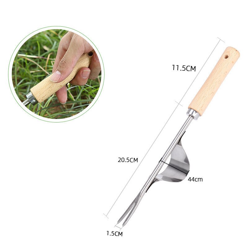 Outil de désherbage manuel en acier inoxydable, désherbeur manuel de jardin pour enlever les chardons de pissenlits et autres mauvaises herbes, outils de jardinage pour creuser la pelouse