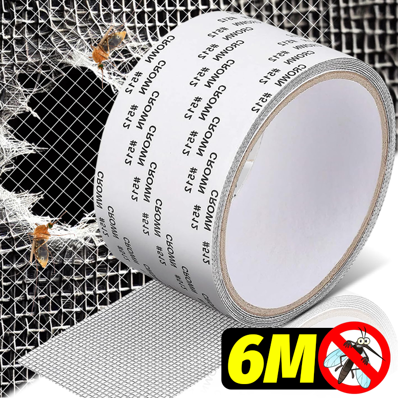 Reparatietape voor raamhorren, sterke zelfklevende tape voor gaas, reparatiepatch voor horren, anti-insecten- en muggengaas, reparatietape voor kapotte gaten in gaas.
