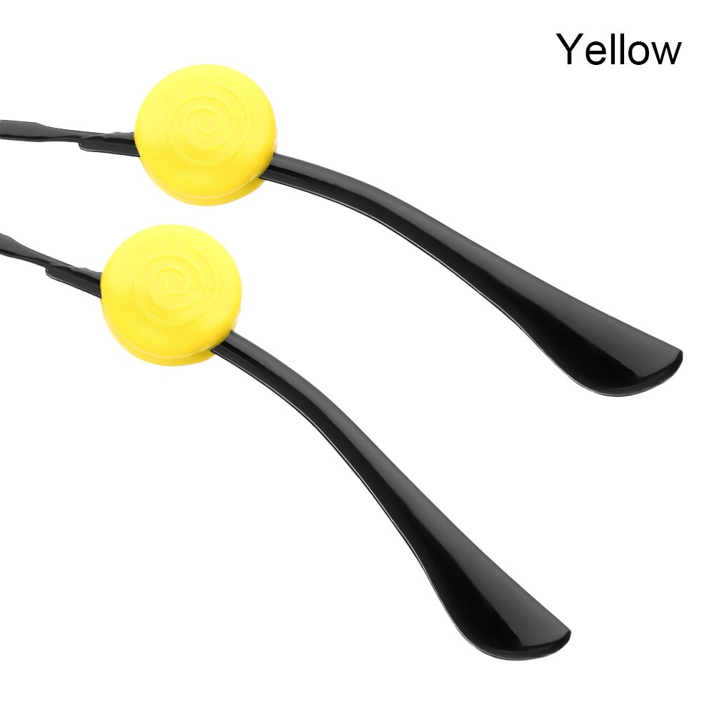 Soporte antideslizante de silicona para gafas, gancho para la oreja, deportes, topes de punta de Temple, agarre de Punta Ho, 1 par: Yellow