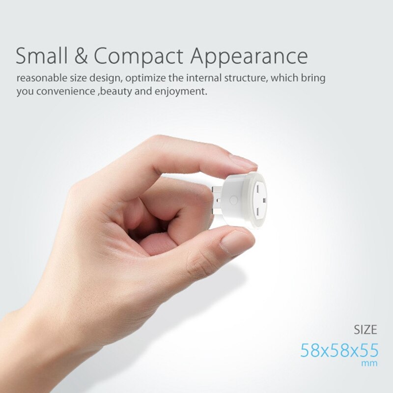 13A Socket Wireless WiFi Smart Sensor Light Lamp Power Plug for Home Tuya Work with Alexa Google Home UK Plug