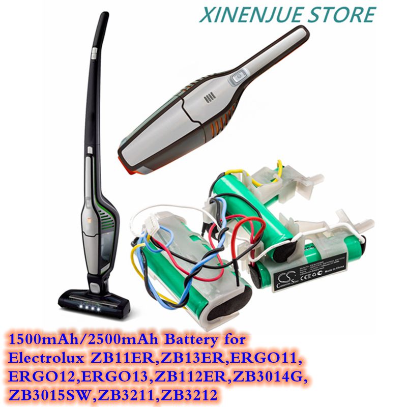 Dammsugare 1500 mah /2500 mah batteri för electrolux  zb11er,zb13er, ergo 11, ergo 12, ergo 13,zb112er,zb3014g,zb3015sw,zb3211,zb3212
