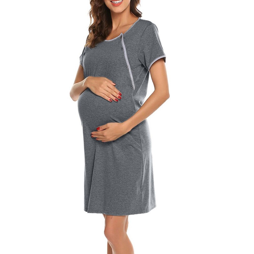 Maternity Dresses Nursing Breastfeeding Dress Short Sleeve Clothes For Pregnant Women Summer Casual Maternity Premama Dress