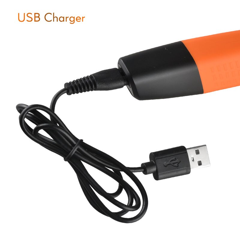 Kemei-Afeitadora eléctrica KM-1910 para hombres, recargable por USB recortador de barba, herramienta de afeitado Facial con una sola hoja, 47D