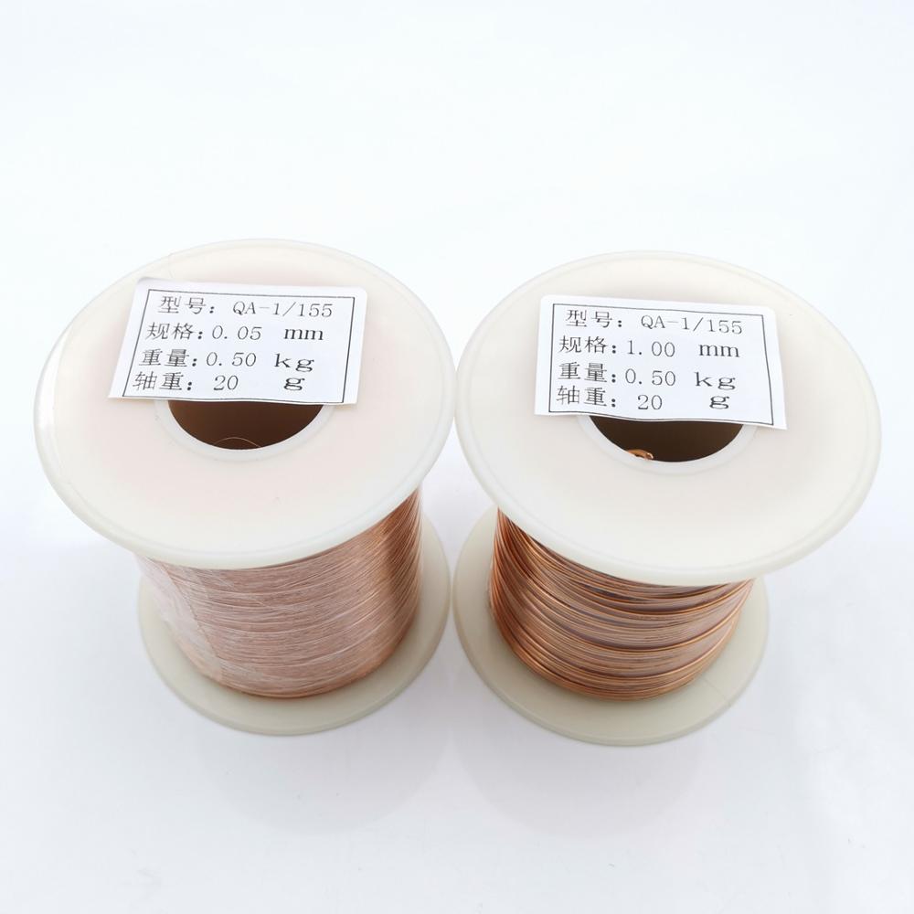 500g/ rull emaljert kobbertråd 0.13/ 0.25mm 0.5/0.8 0.65 1.3 1.4mm qa -1-155 magnettrådspole viklingstråd induktansmotorspole