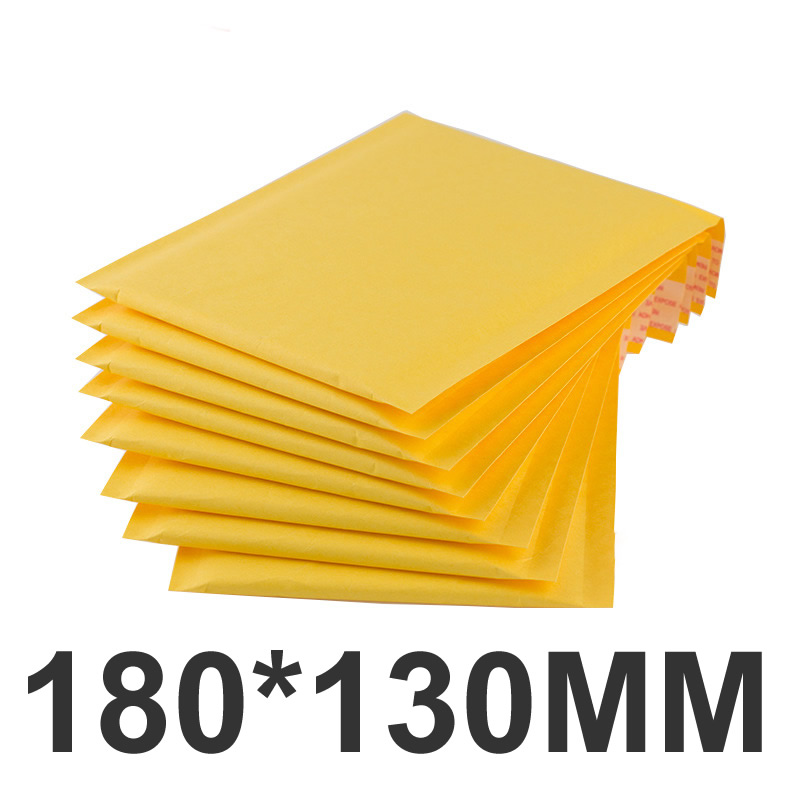 50 PCS/Lot Kraft Paper Bubble Envelopes Bags Mailers Padded Envelope With Bubble Mailing Bag: 180x130mm